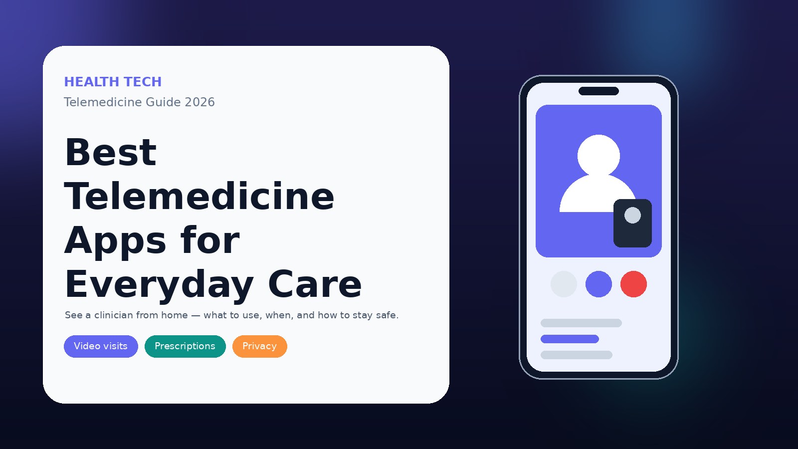 Smartphone showing a telemedicine video consultation with a doctor for everyday care in 2026