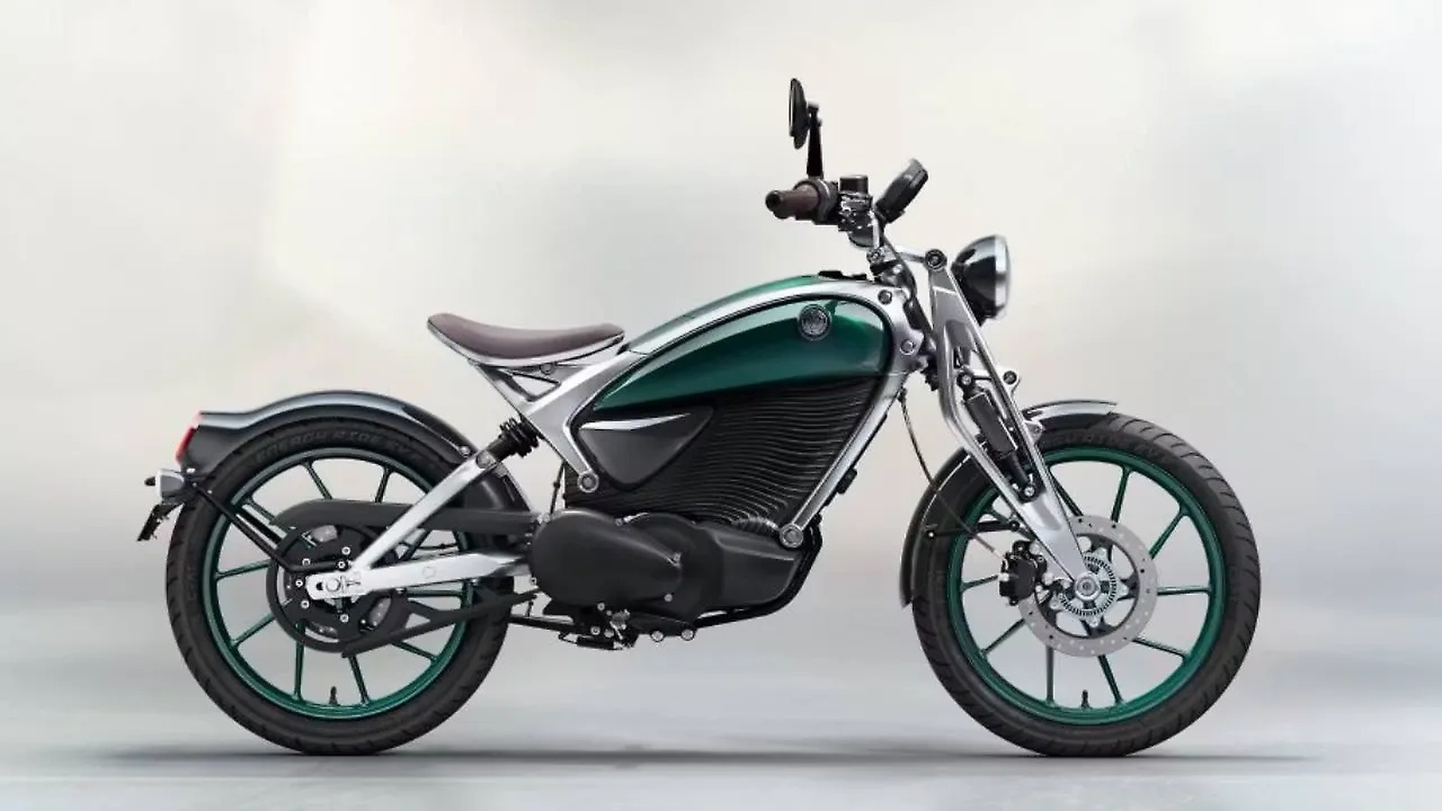 Royal Enfield Flying Flea C6 electric motorcycle shown in side profile with retro-inspired styling